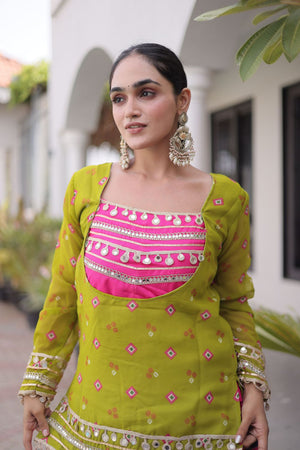 Pink Solid Rayon Free Size Stitched Lehenga (ACB1021)