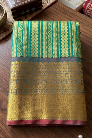 Green Woven Kanjivaram Silk Saree (ACB1024)