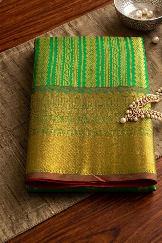 Green Woven Kanjivaram Silk Saree (ACB1027)