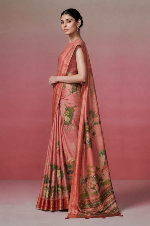 Pink Printed Kanjivaram Saree (ACB1094)