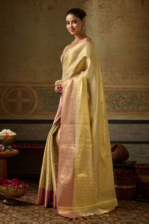 Gold Zari Woven Kanjivaram Silk Saree (ACB1135)