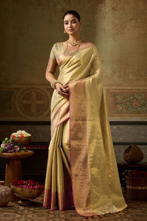 Gold Zari Woven Kanjivaram Silk Saree (ACB1135)