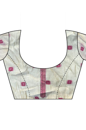 Cream Woven Cotton Saree (ACB1545)