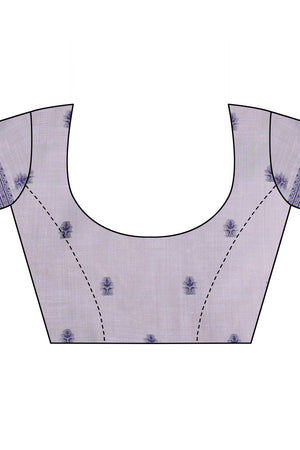 Grey Woven Cotton Saree (ACB1550)