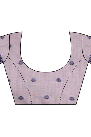 Grey Woven Cotton Saree (ACB1568)