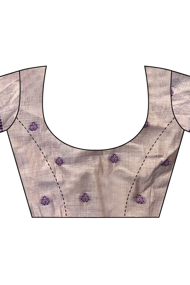 Pink Woven Cotton Saree (ACB1573)