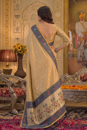 Gold Woven Tissue Saree (ACB1760)