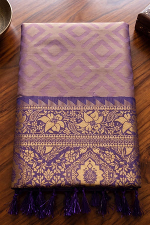 Brown Woven Silk Saree (ACB1800)