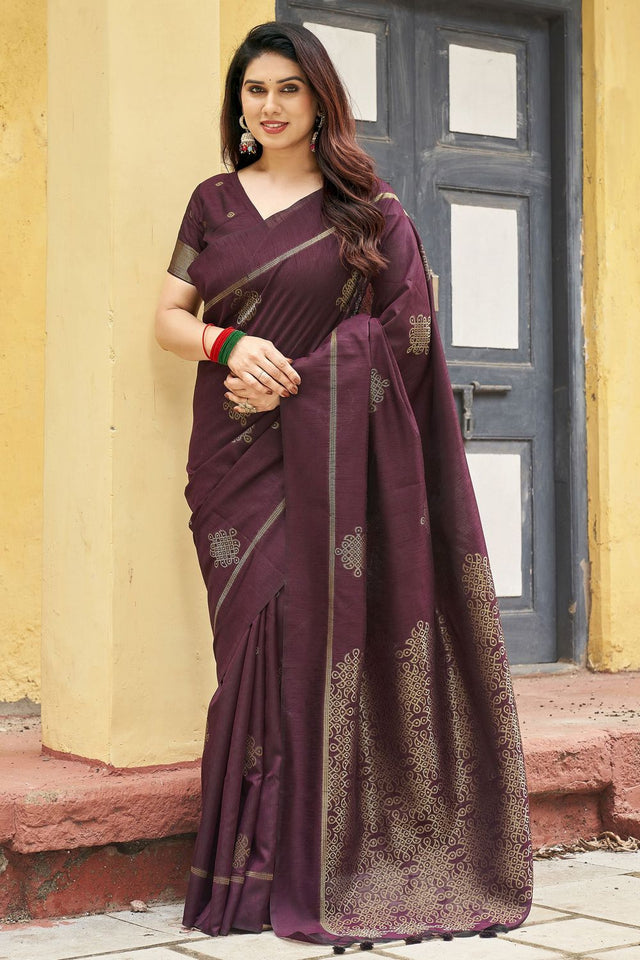 Brown Woven with Paithani Pallu Silk Saree (ACB2004)