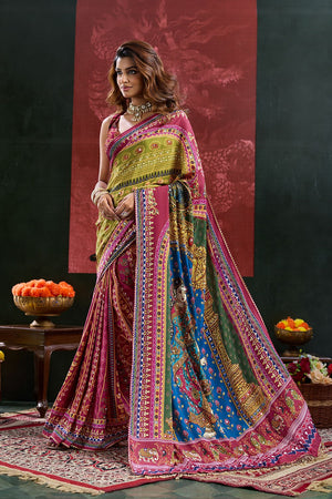 Maroon Printed Crepe Saree (ACB2191)