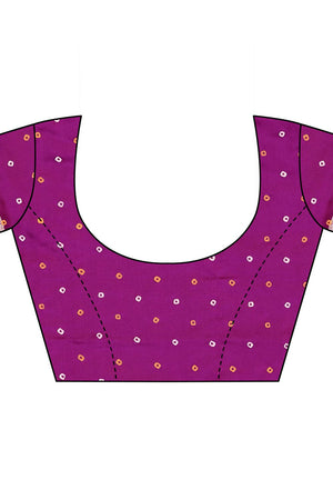 Purple Printed with Woven Pallu Satin Silk Saree (ACB2266)