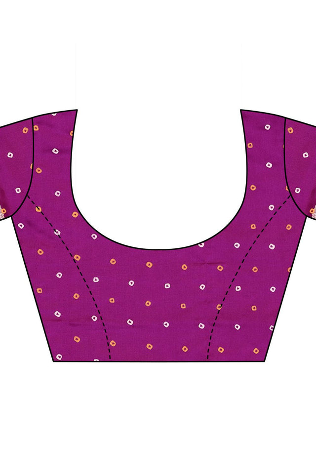 Purple Printed with Woven Pallu Satin Silk Saree (ACB2266)