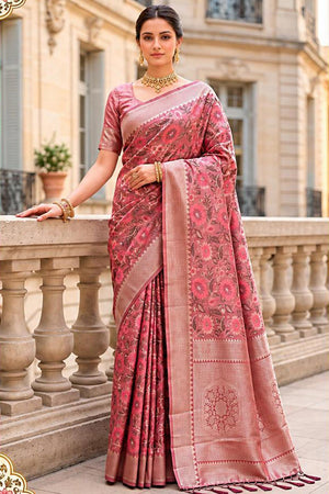 Purple Woven Banarasi Silk Saree (ACB2749)