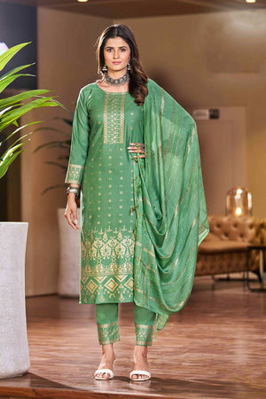 Pista Rayon Printed Kurti Pant Set (ACW7774)