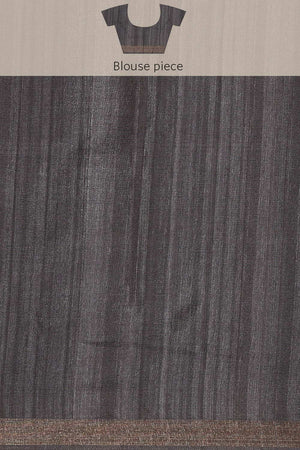Grey Printed Cotton Saree (ACZ4126)