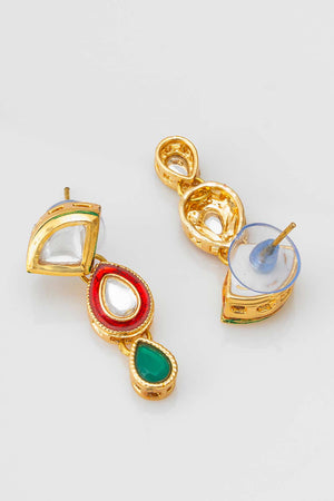 Multi-Color Kundan Brass Necklace (ACZ4592)
