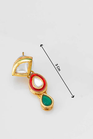 Multi-Color Kundan Brass Necklace (ACZ4592)