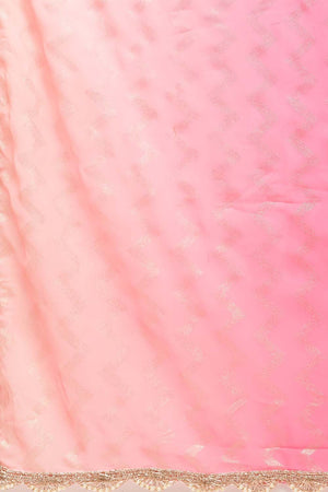 Pink Printeded Crepe Kurti Pant Set (ACZ6369)