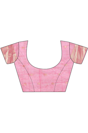 Purple Jacquard Woven Linen Cotton Saree