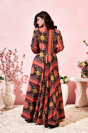 Multi-Color Floral Printed Crepe Co-Ord Set (ACZ7969)