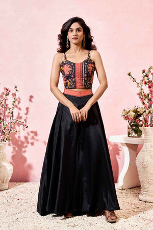 Multi-Color Floral Printed Crepe Co-Ord Set (ACZ7969)