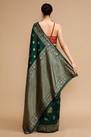 Green Woven Silk Saree
