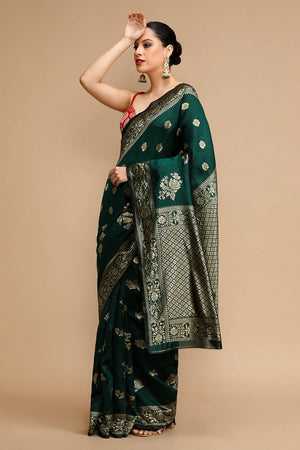 Green Woven Silk Saree