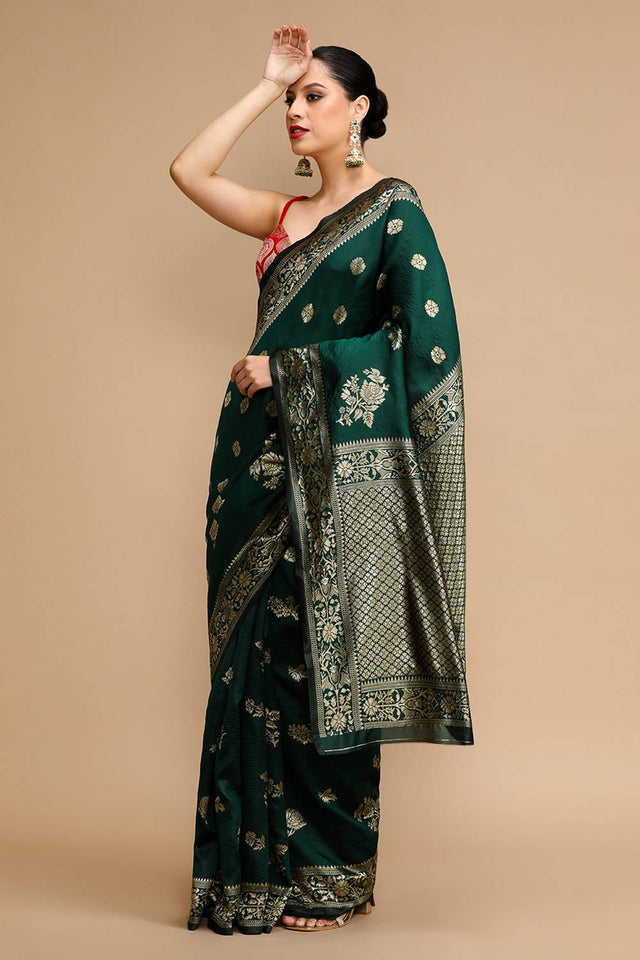 Green Woven Silk Saree