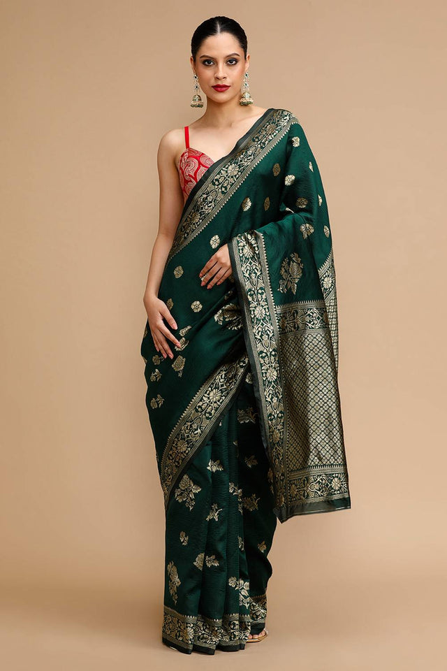 Green Woven Silk Saree