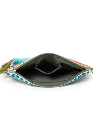 Multi Color Embroidered Jacquard Sling Bag