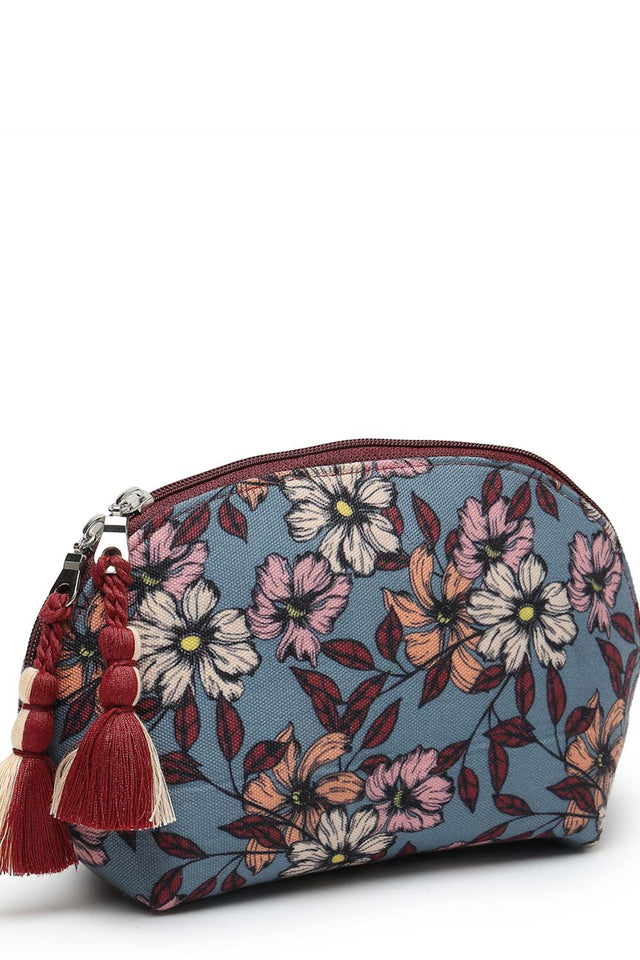 Multi-Color Floral Print Polycotton Hand Bag