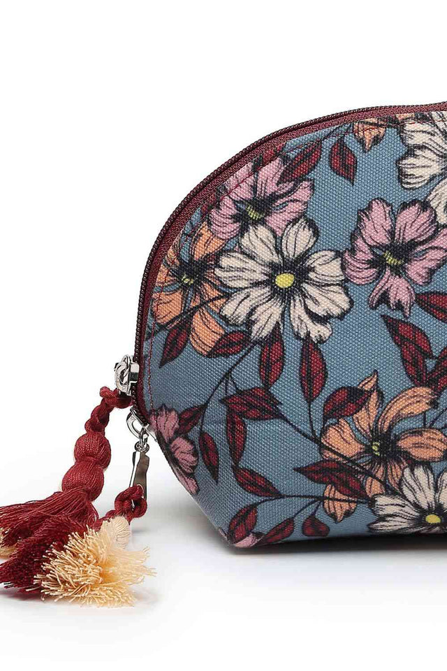 Multi-Color Floral Print Polycotton Hand Bag