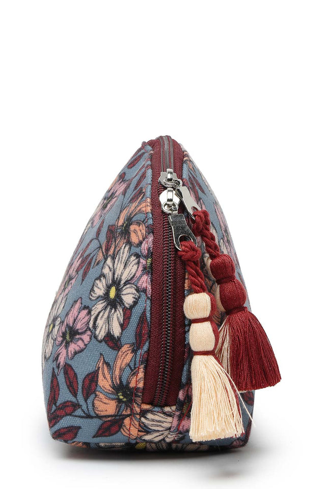 Multi-Color Floral Print Polycotton Hand Bag