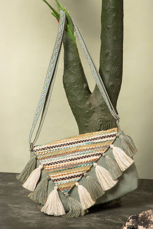 Multi Color Jacquard Jacquard Sling Bag