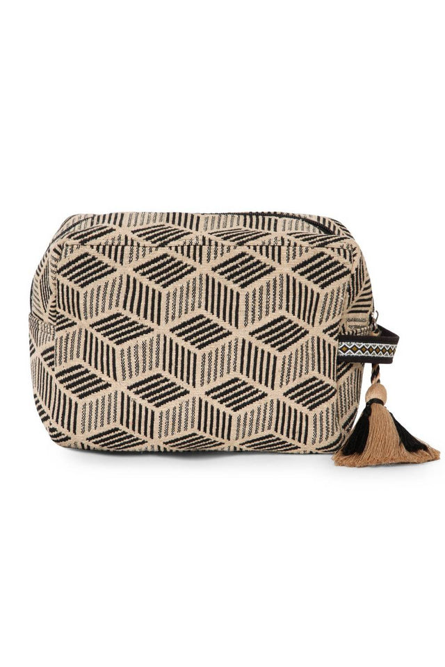 Multi Color Jacquard Canvas Clutch