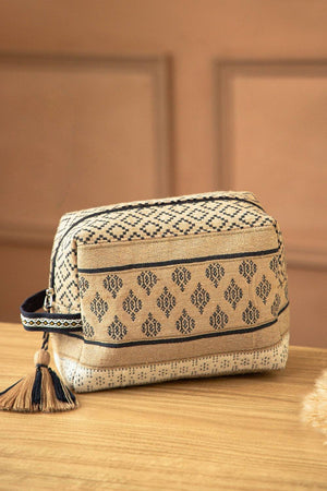 Multi Color Jacquard Canvas Clutch