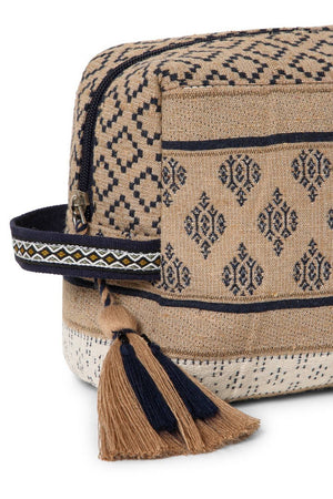 Multi Color Jacquard Canvas Clutch