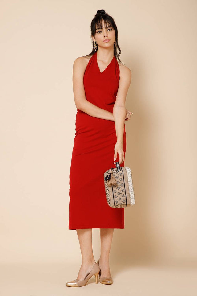 Multi Color Jacquard Canvas Clutch