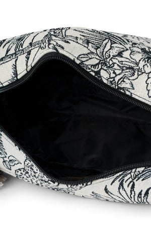 Multi Color Jacquard Canvas Clutch