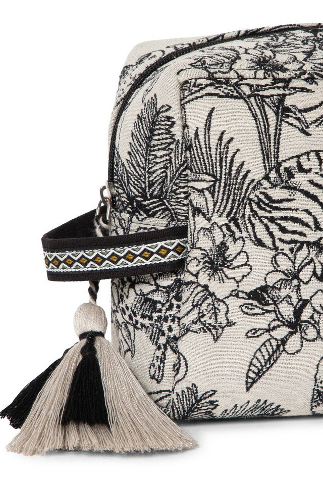 Multi Color Jacquard Canvas Clutch