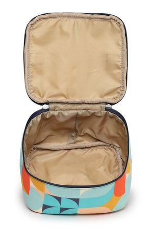 Navy Abstract Print Polycotton Hand Bag