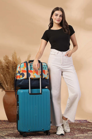 Multi-Color Printed Canvas Hand Bag