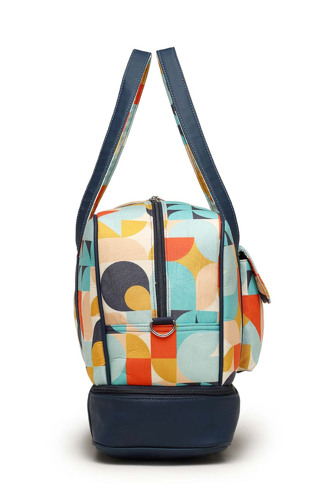 Multi-Color Printed Canvas Hand Bag