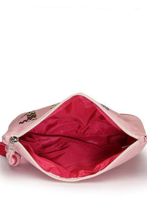 Pink Printed Cotton Canvas Hand Bag