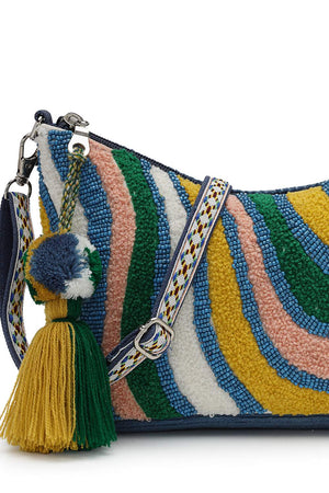 Multicolor Abstract Cotton Sling Bag (ADB5303A)