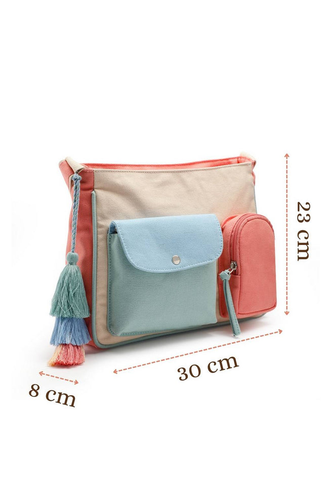 Multi Color Solid Cotton Sling Bag