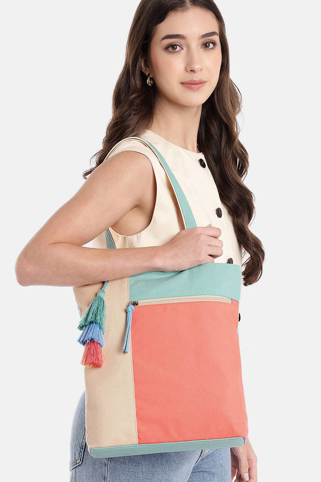 Multi Color Solid Cotton Hand Bag