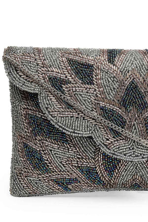 Silver Spectrum Embellished Cotton Sling Bag