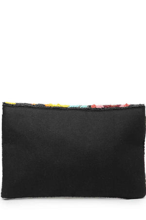 Multi-color Floral Bead Work Cotton Sling Bag