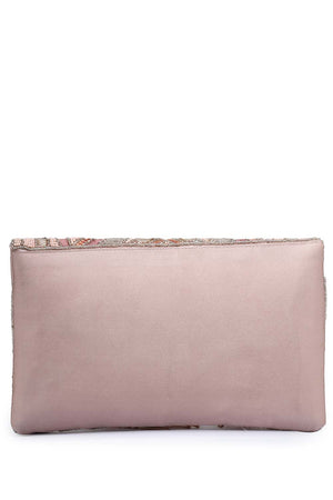 Pink Beads Satin Sling Bag